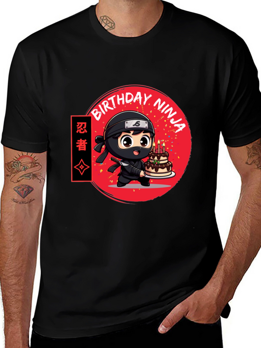 Birthday Ninja Graphic Tee - Cool Anime Style Shirt