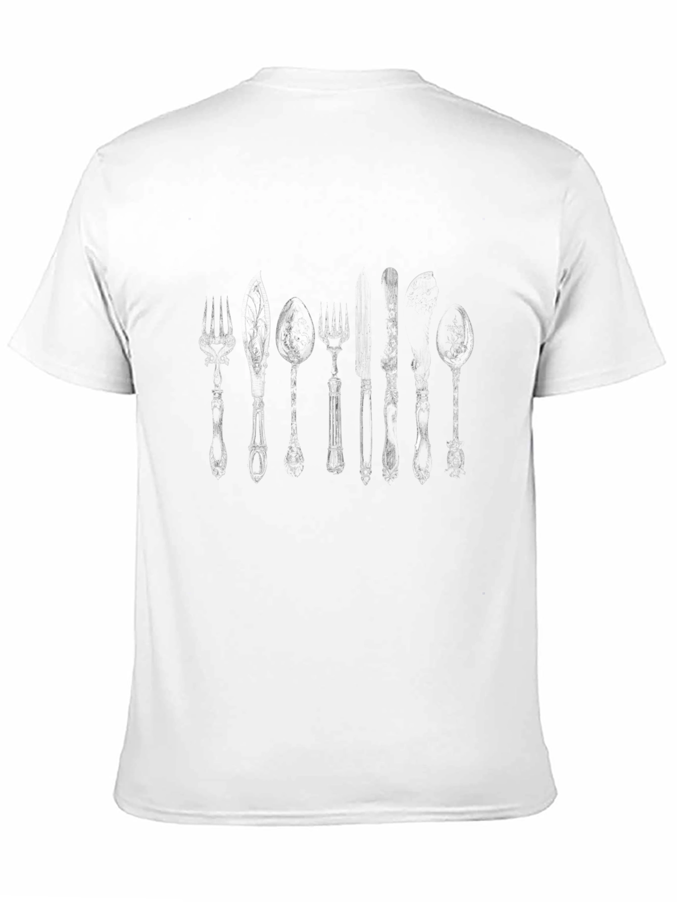 Utensil Graphic T-Shirt - Black Cotton Tee