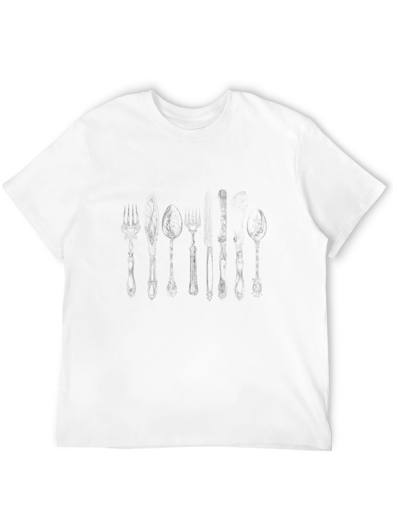 Utensil Graphic T-Shirt - Black Cotton Tee