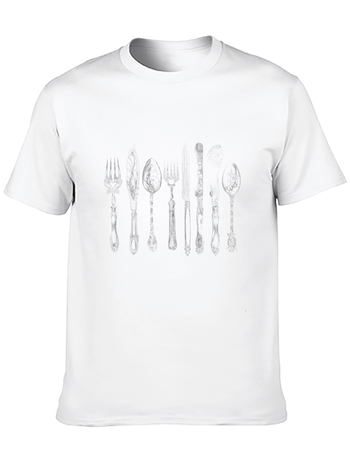 Utensil Graphic T-Shirt - Black Cotton Tee