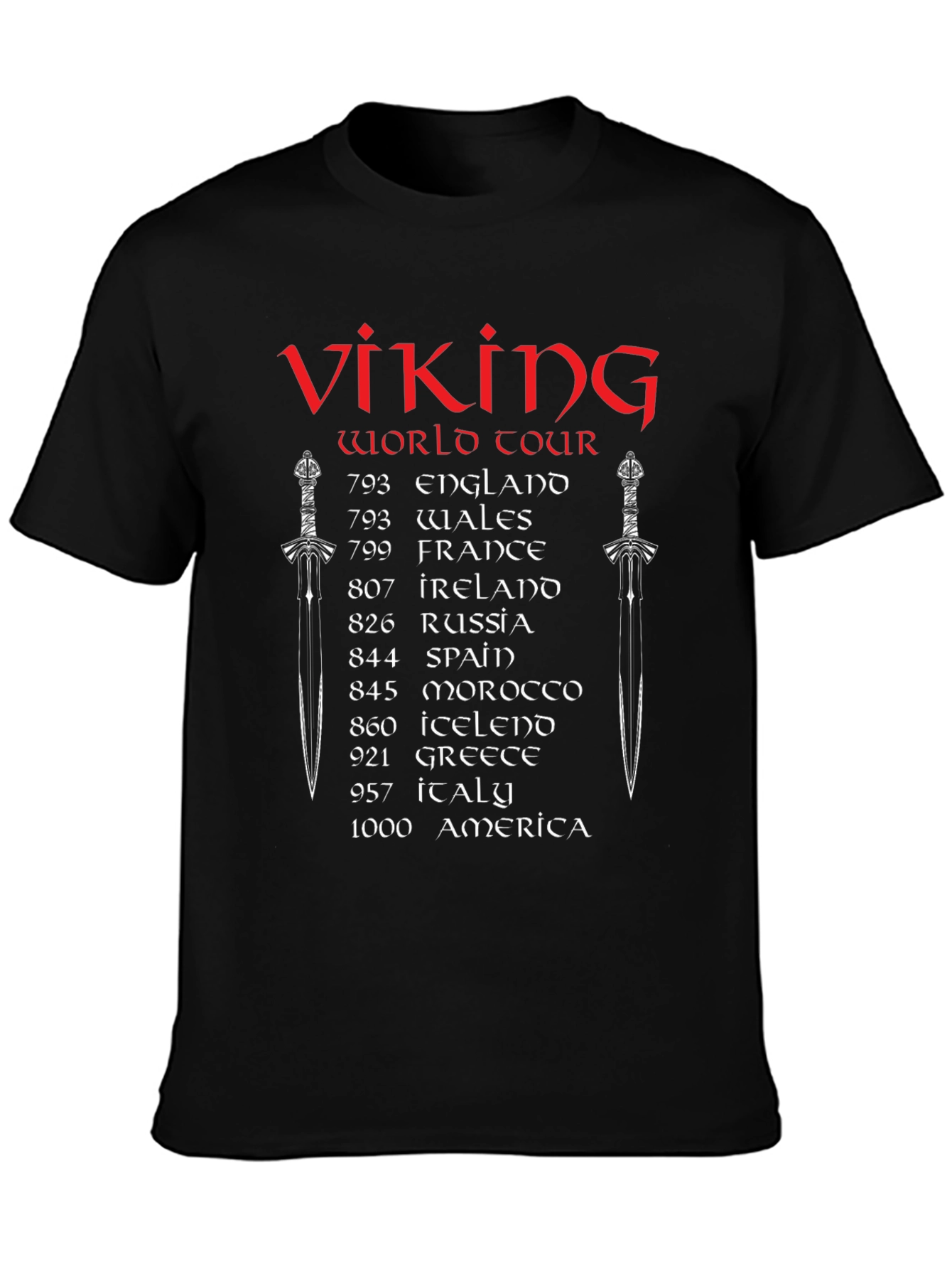 Viking World Tour Black T-Shirt