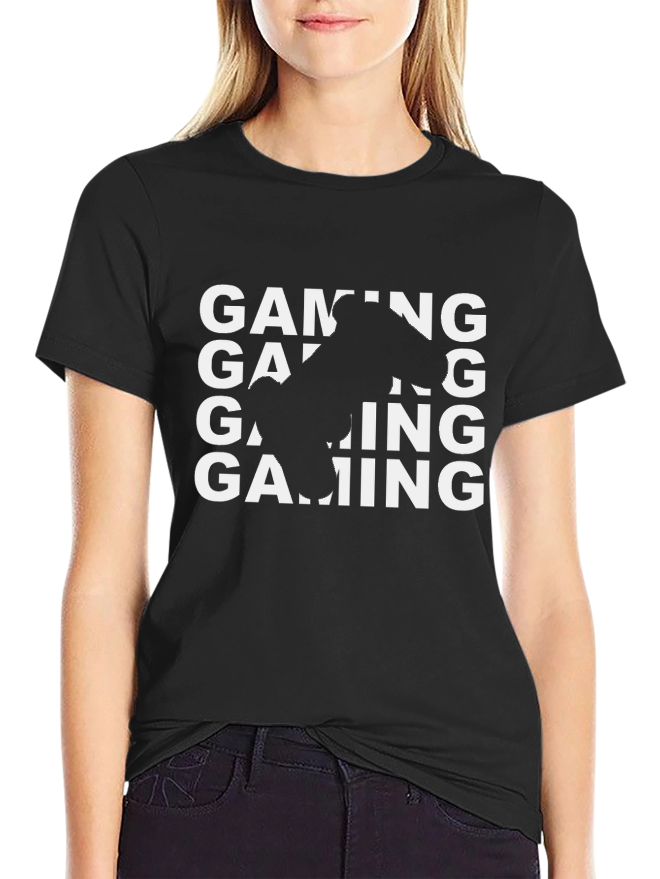 Gaming Controller Graphic Tee - Black Cotton T-Shirt