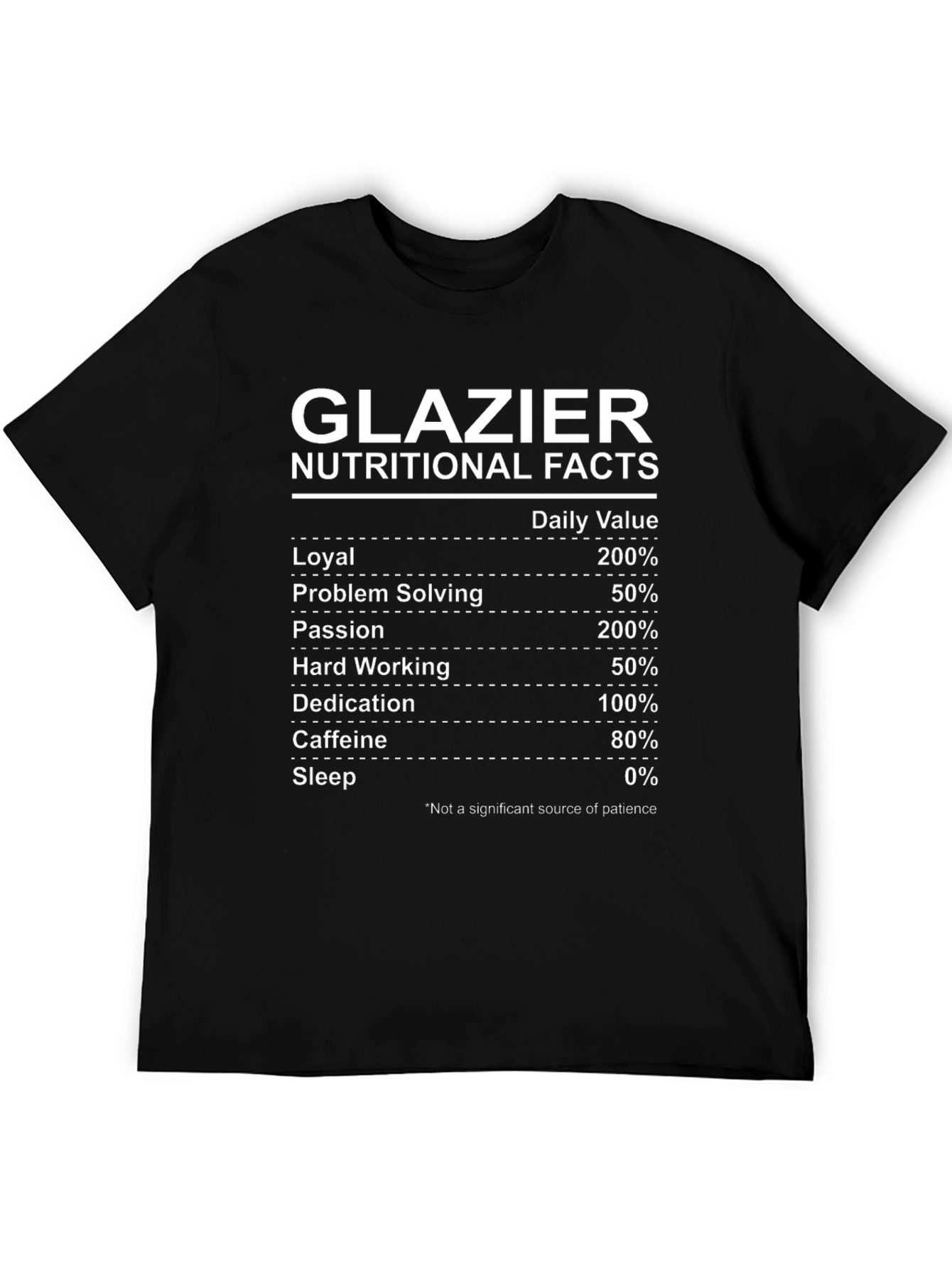 Glazier Nutritional Facts Graphic Tee