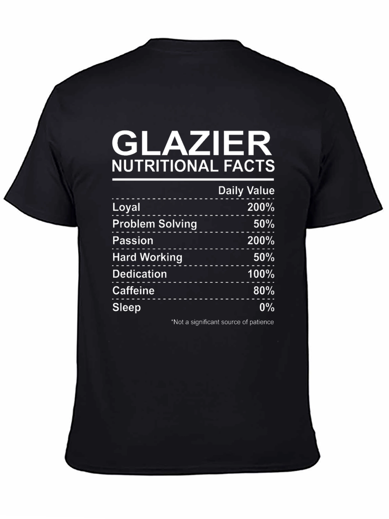 Glazier Nutritional Facts Graphic Tee