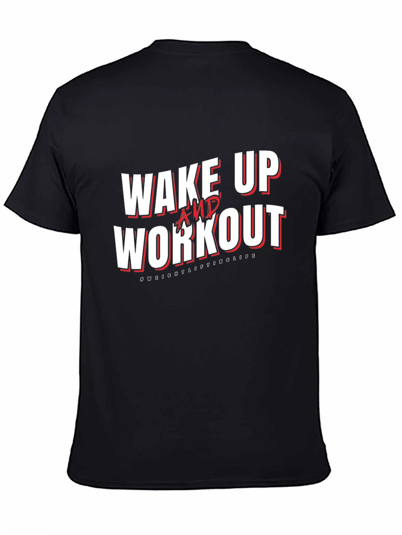 Wake Up and Workout Graphic Print Tee