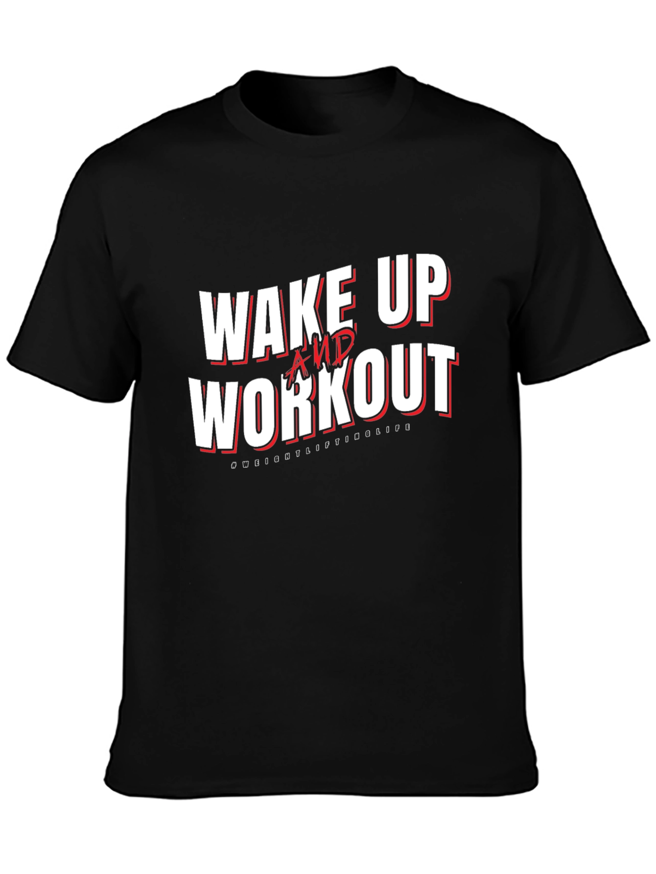 Wake Up and Workout Graphic Print Tee