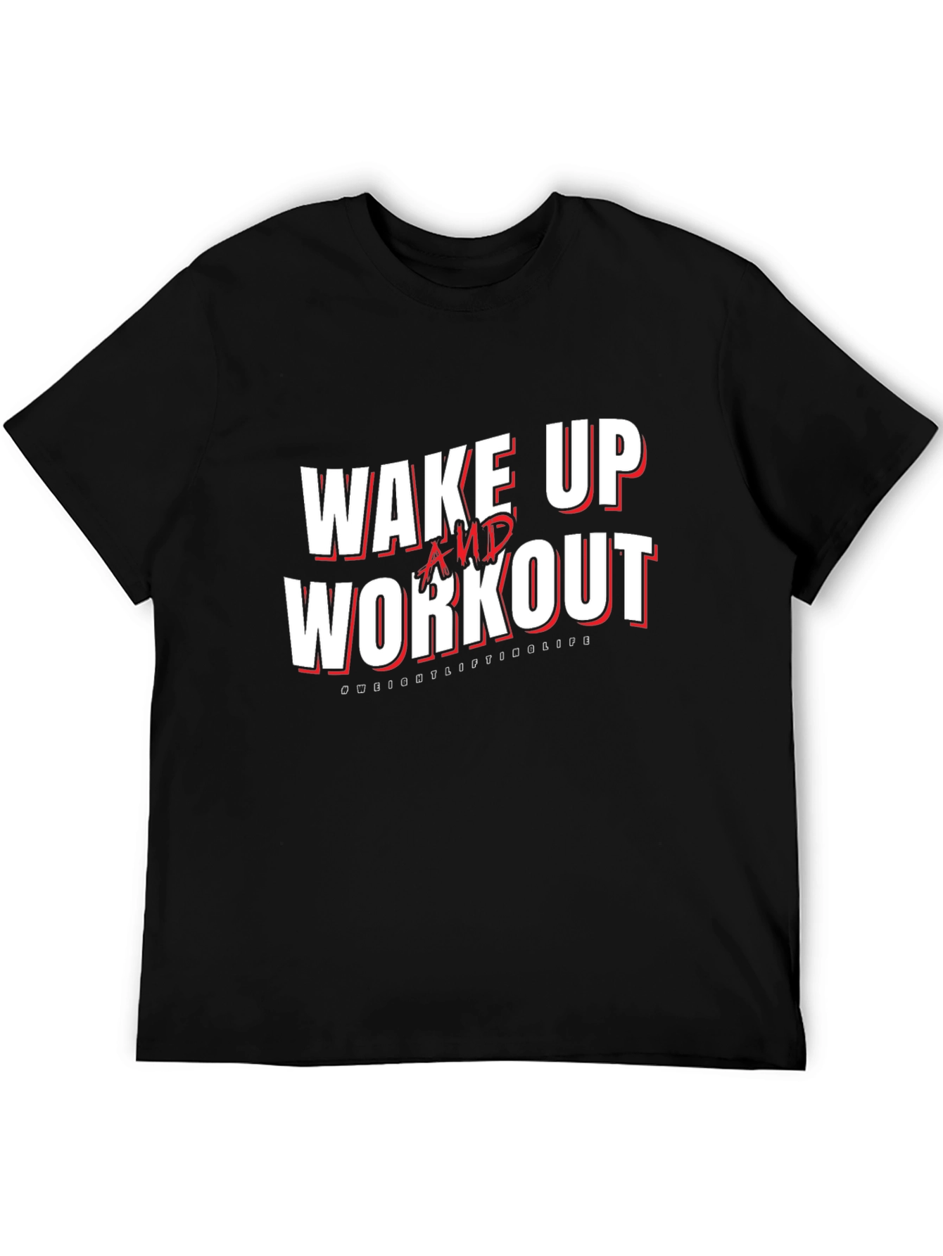 Wake Up and Workout Graphic Print Tee