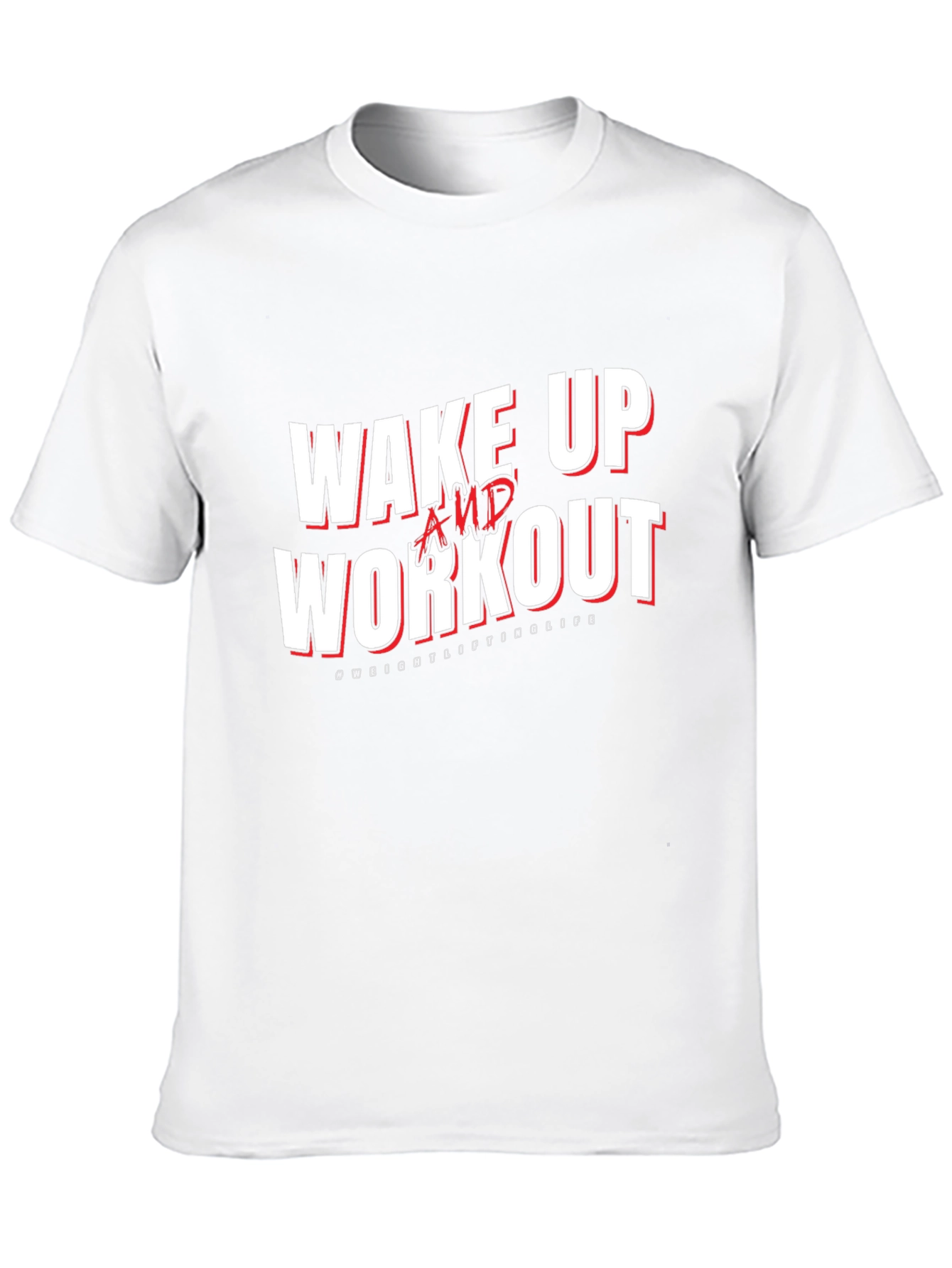 Wake Up and Workout Graphic Print Tee