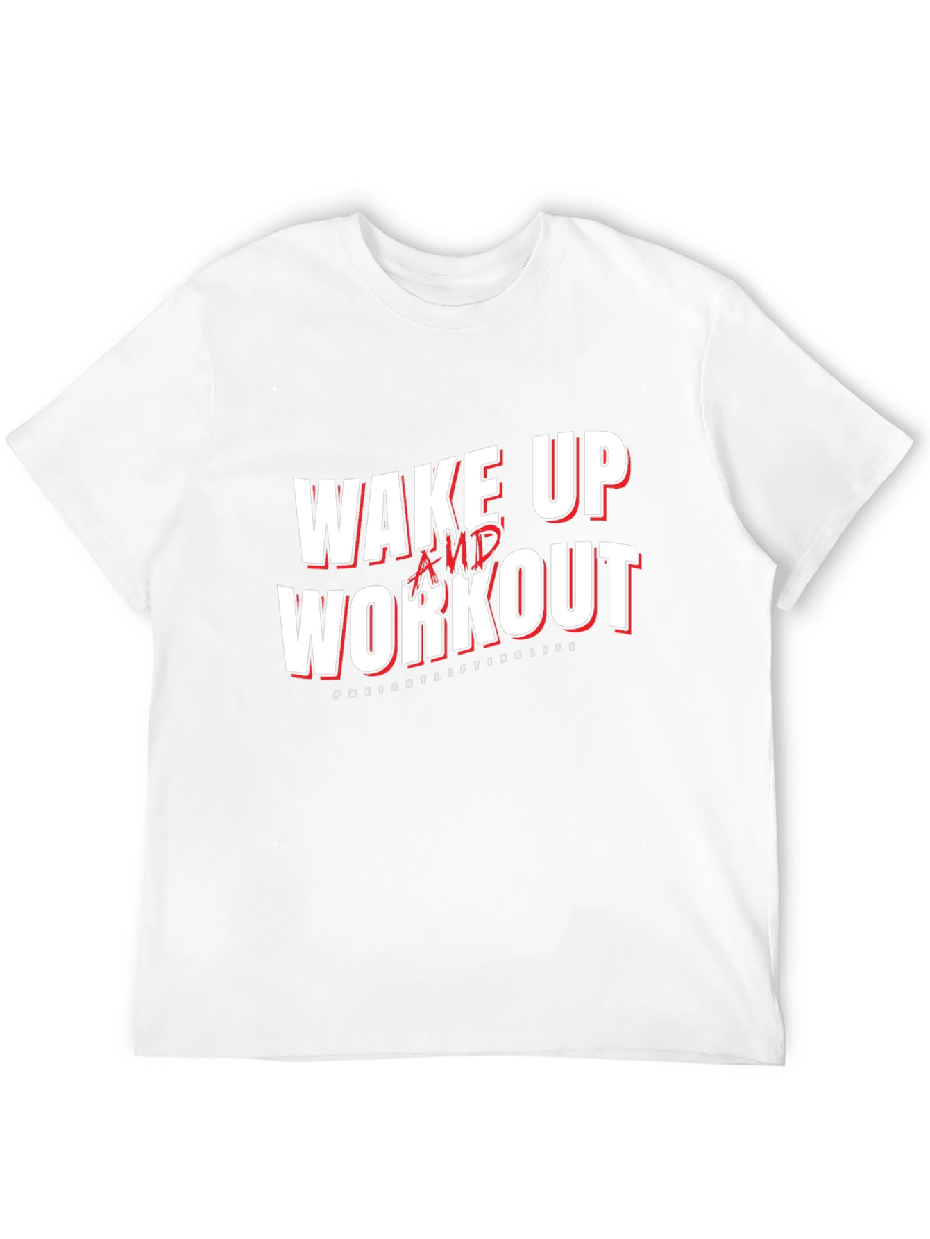 Wake Up and Workout Graphic Print Tee