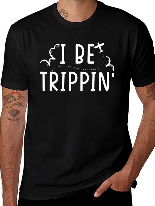 I Be Trippin Black Graphic Tee