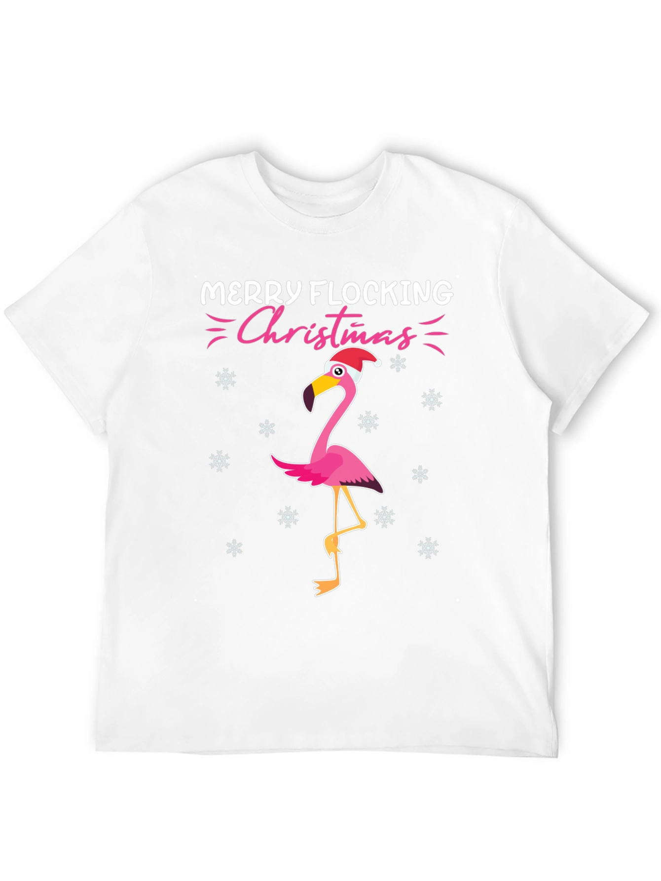 Merry Flocking Christmas Flamingo T-Shirt