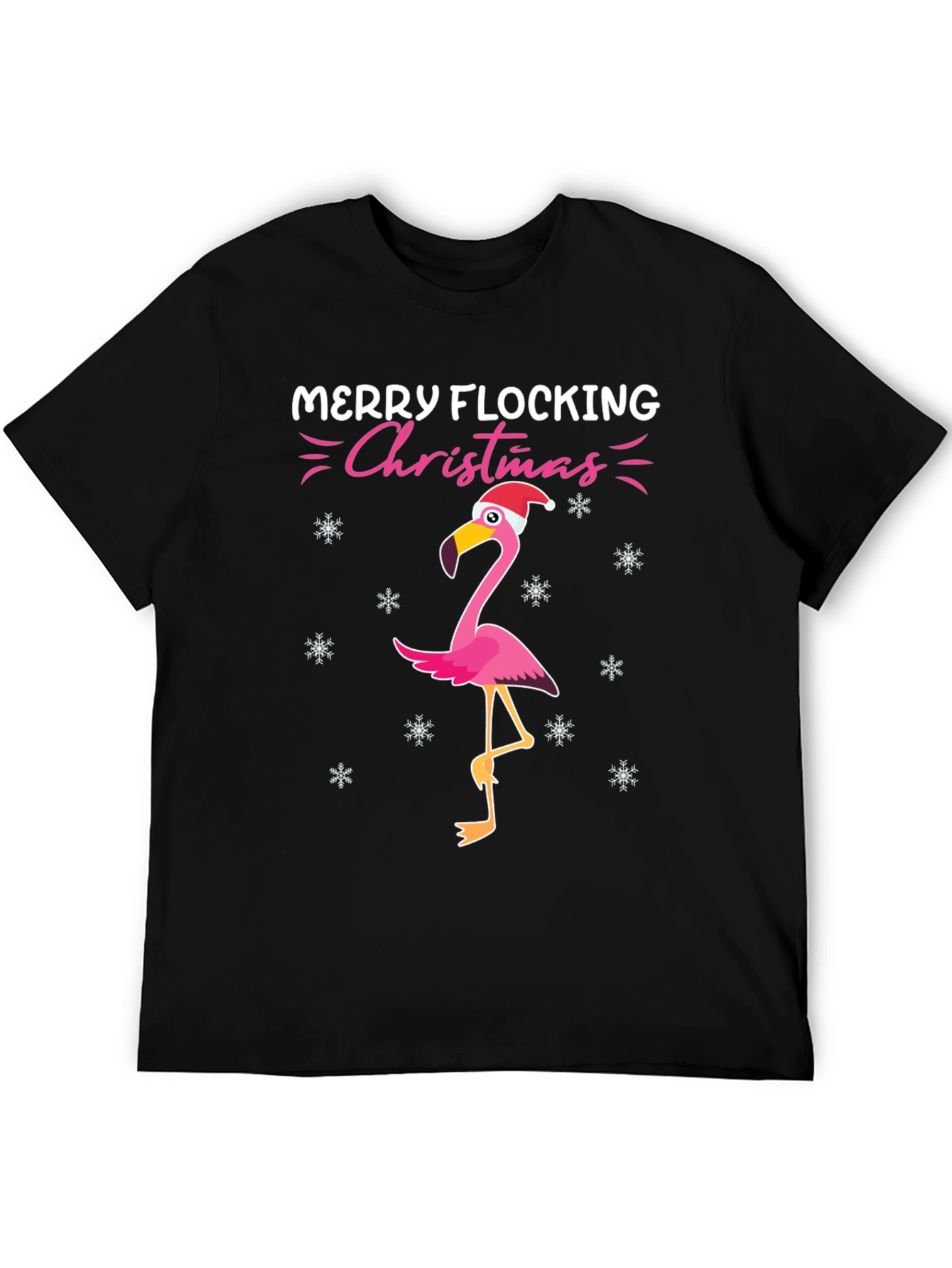 Merry Flocking Christmas Flamingo T-Shirt