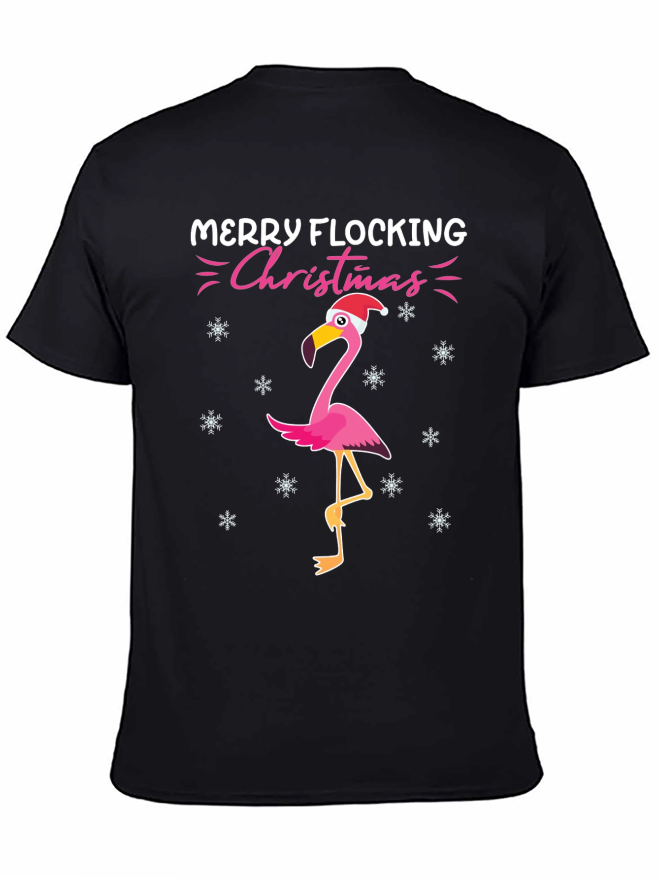 Merry Flocking Christmas Flamingo T-Shirt
