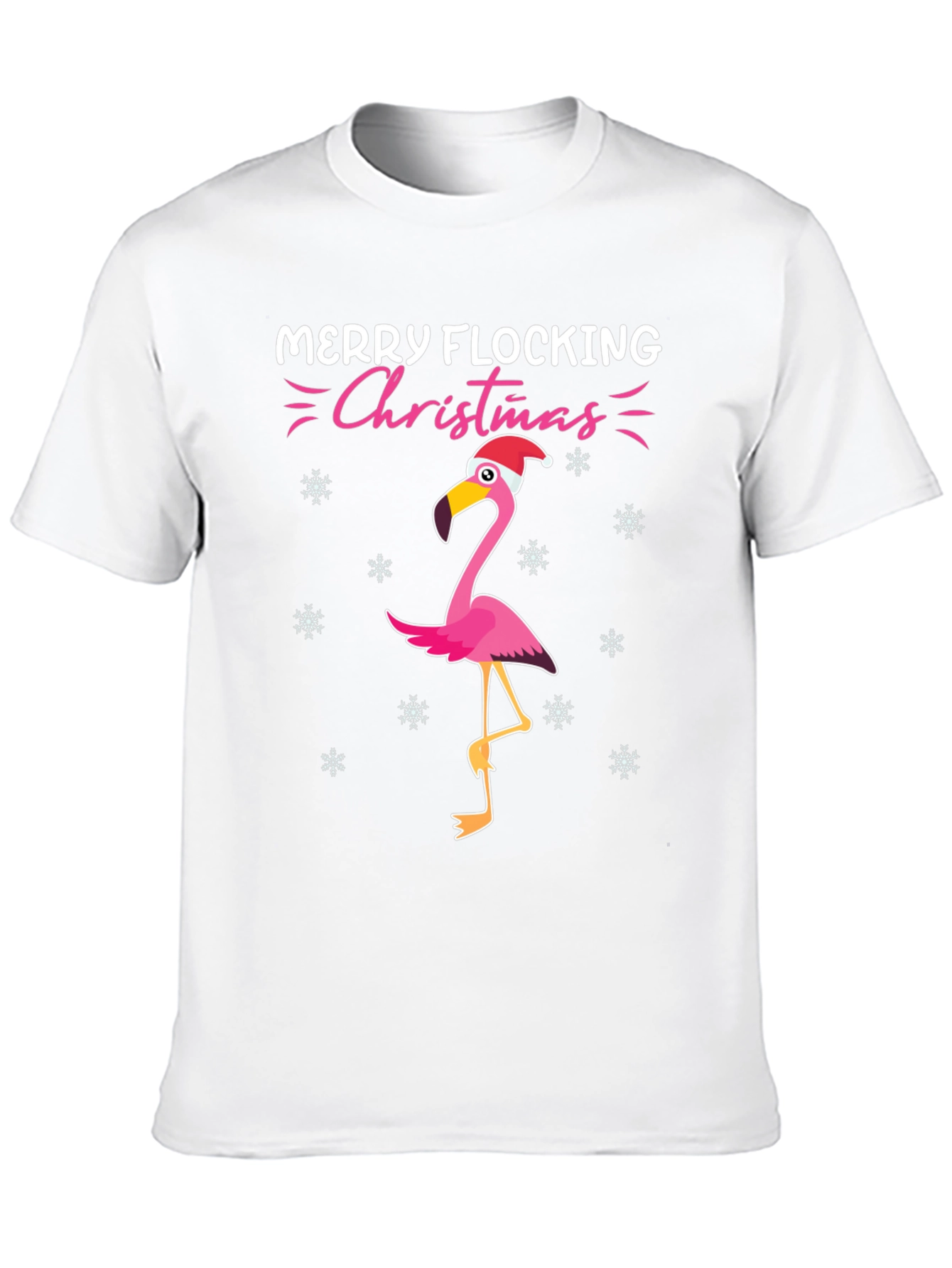 Merry Flocking Christmas Flamingo T-Shirt