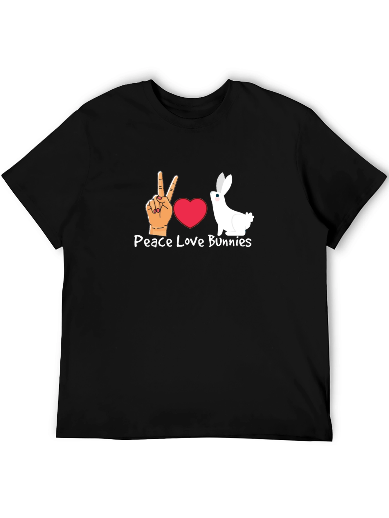 Peace Love Bunnies Graphic T-Shirt