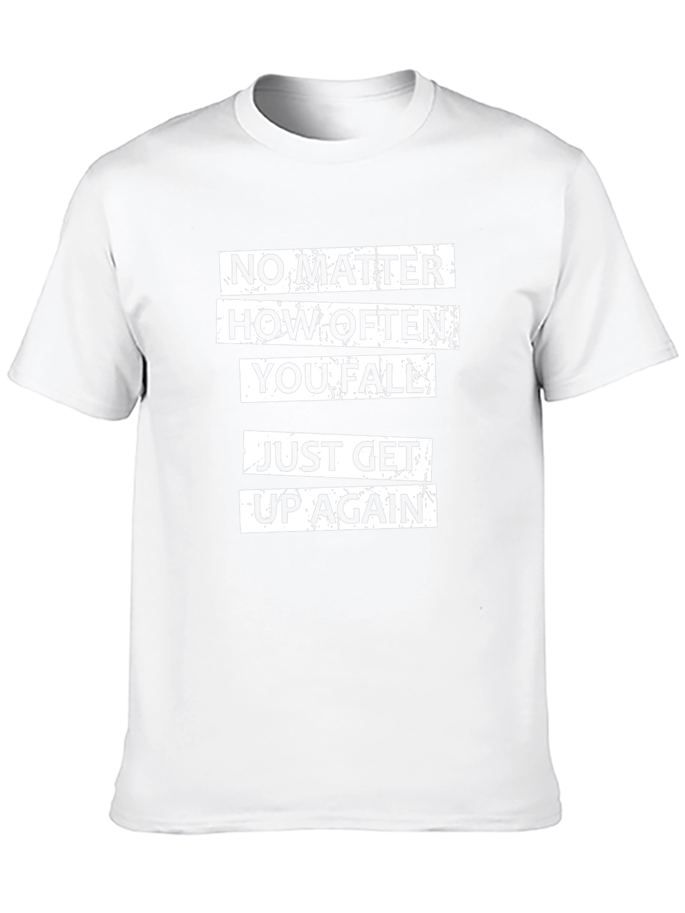 Motivational Black T-Shirt: Never Give Up Graphic Tee