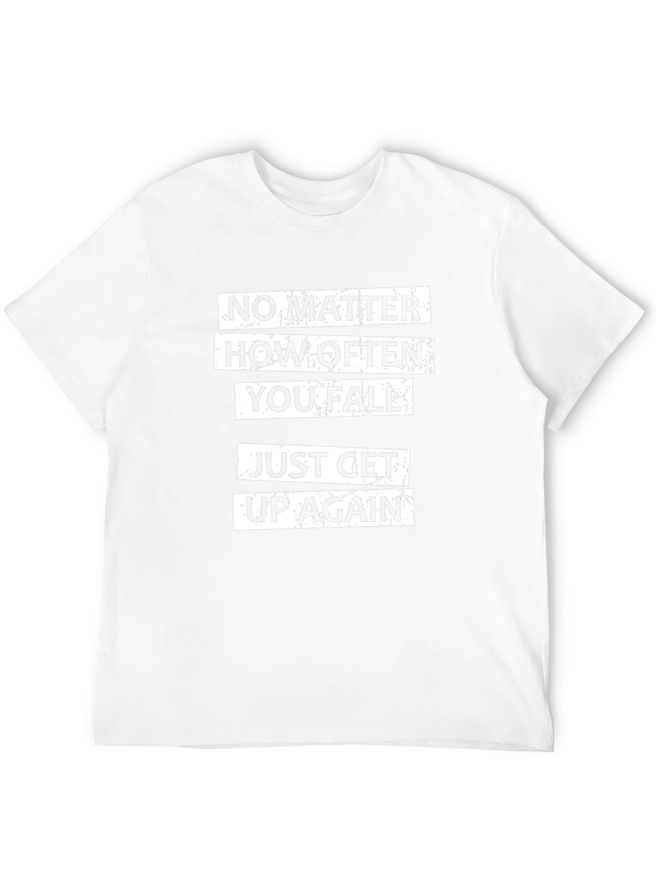 Motivational Black T-Shirt: Never Give Up Graphic Tee