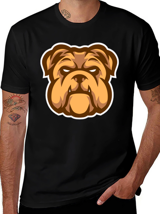 Bulldog Graphic Black T-Shirt - Stylish Mens Tee