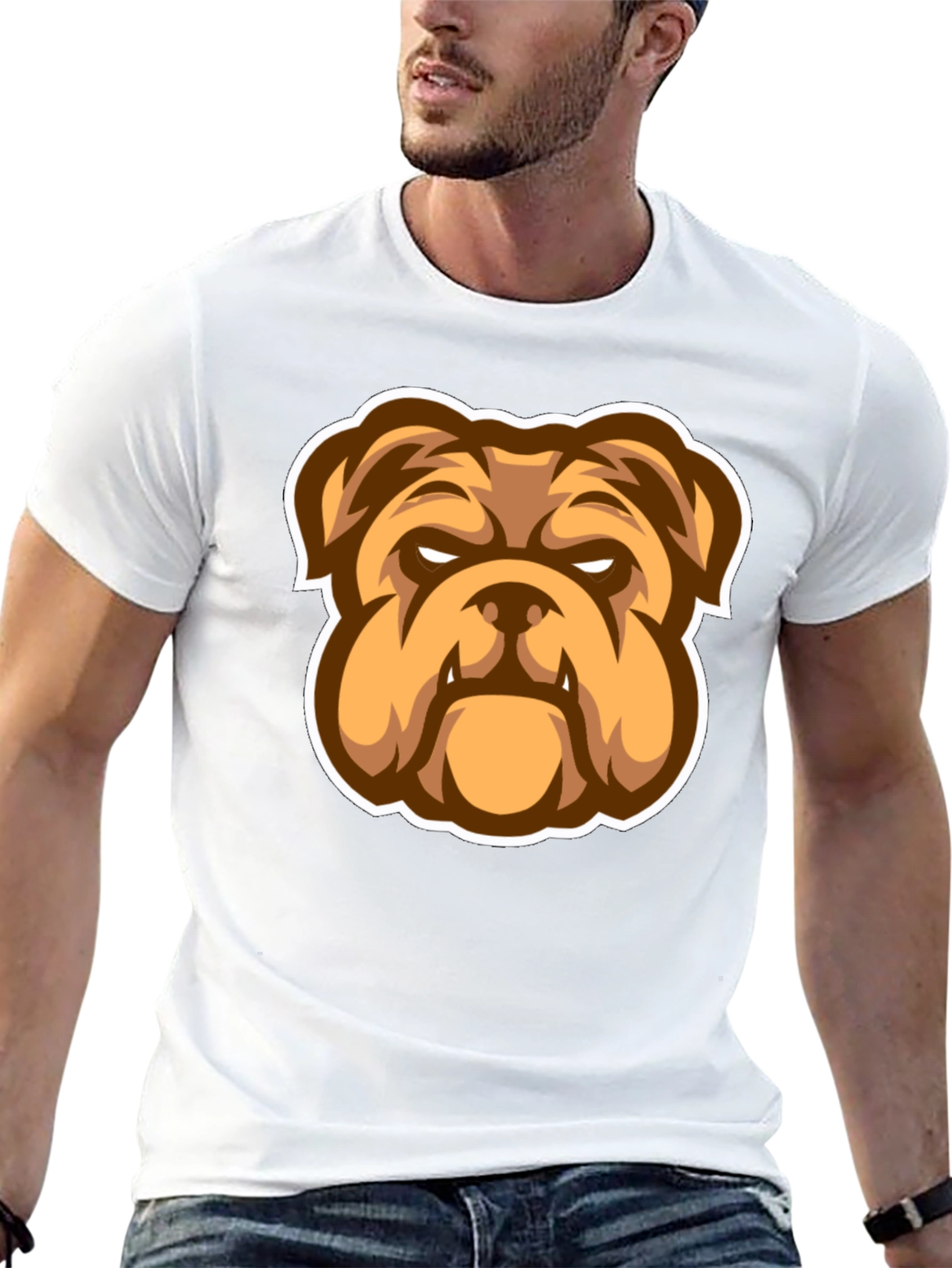 Bulldog Graphic Black T-Shirt - Stylish Mens Tee