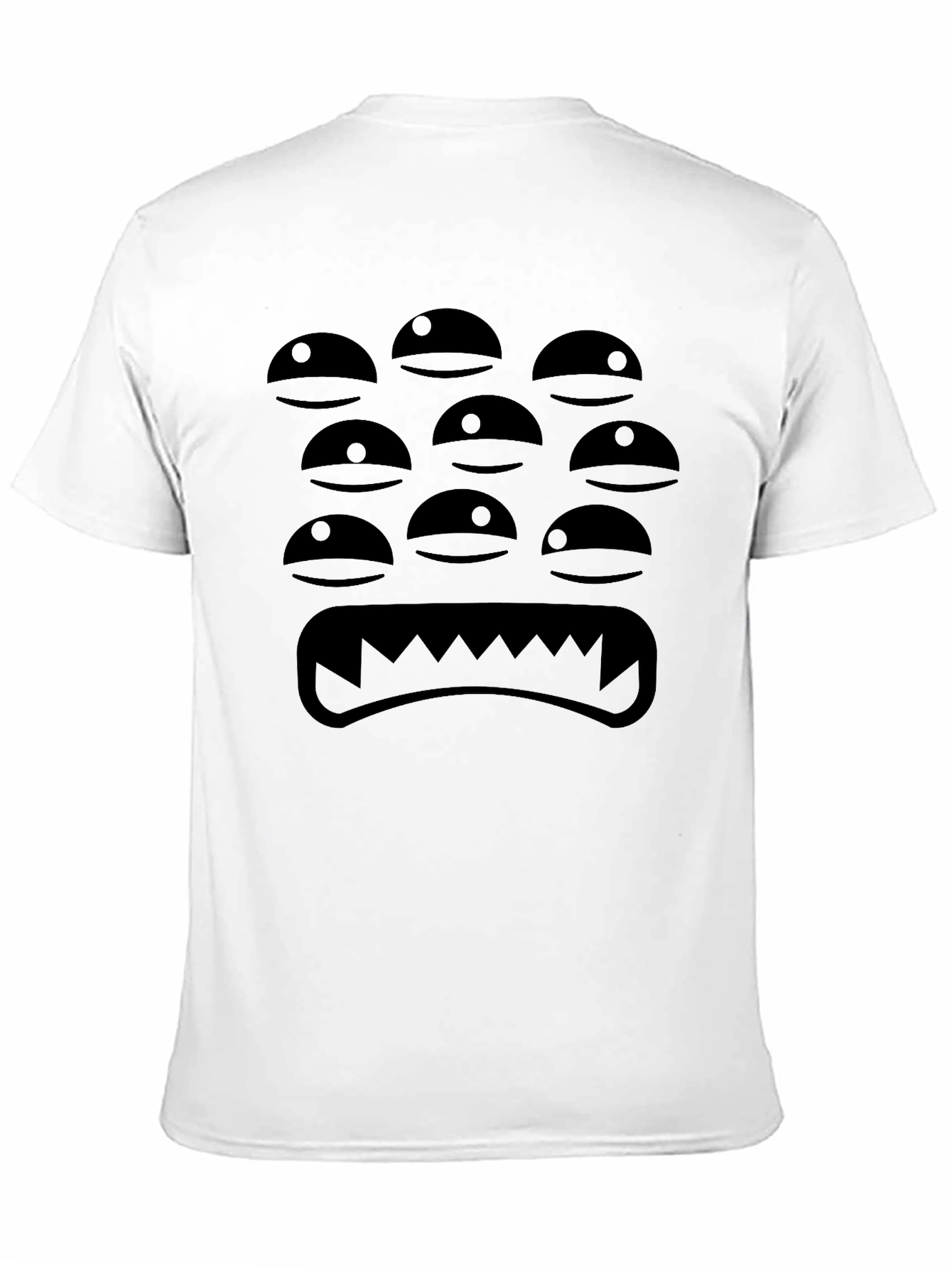 Monster Face Graphic Black T-Shirt