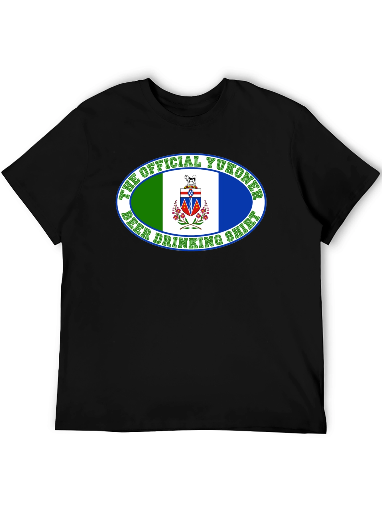 Yukoner Beer Drinking Shirt - Black Tee