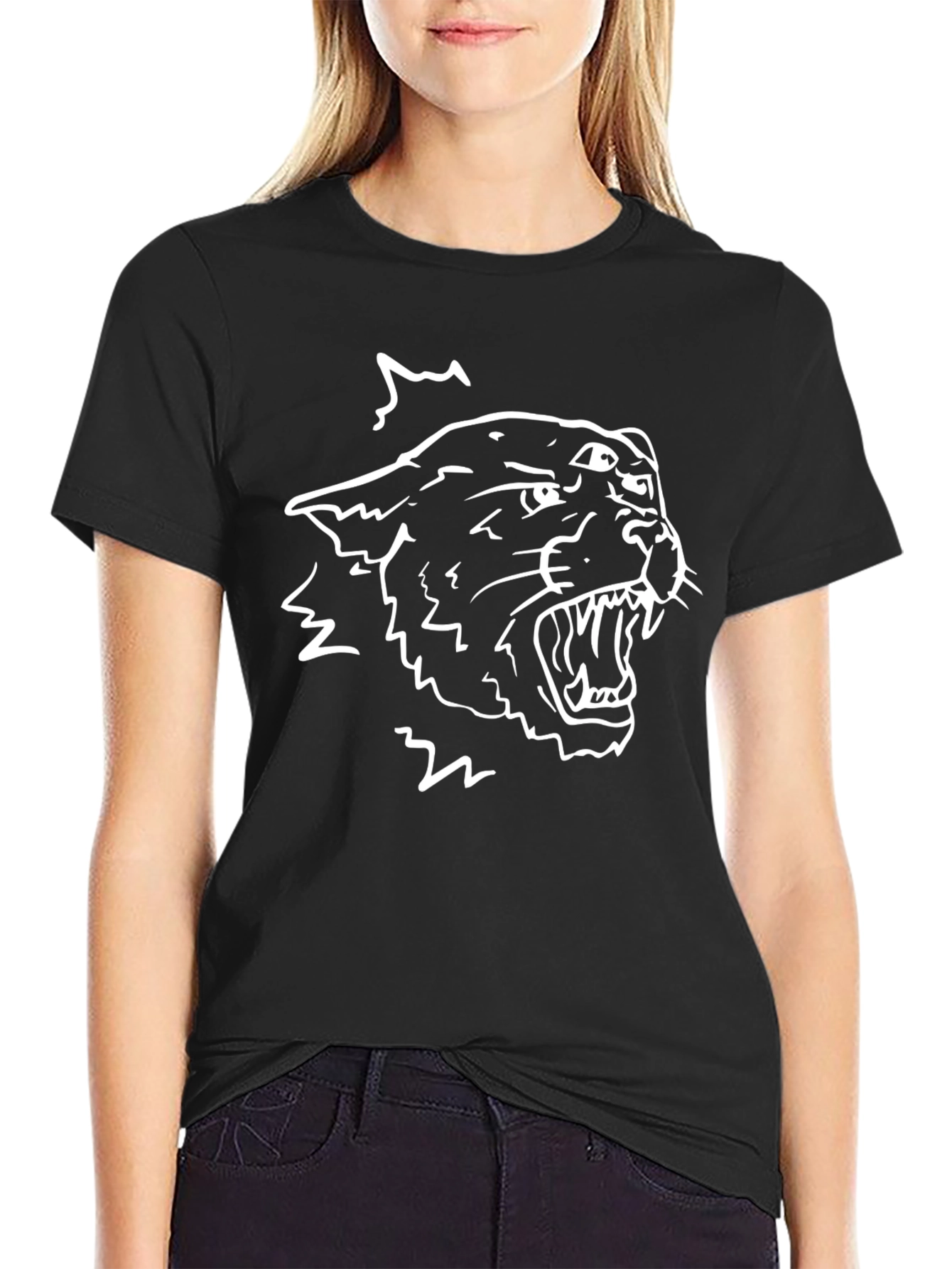 Cool Panther Graphic Black T-Shirt
