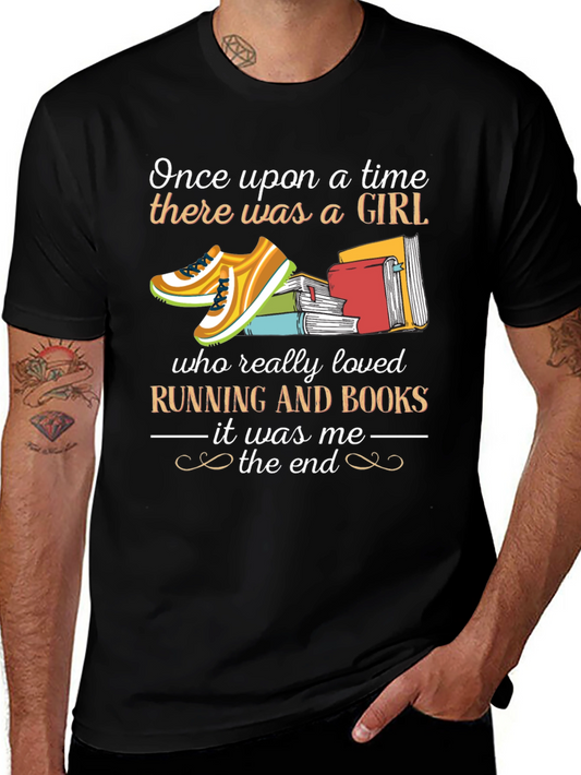 Running and Books Graphic Tee - Once Upon a Time Girls Shirt
