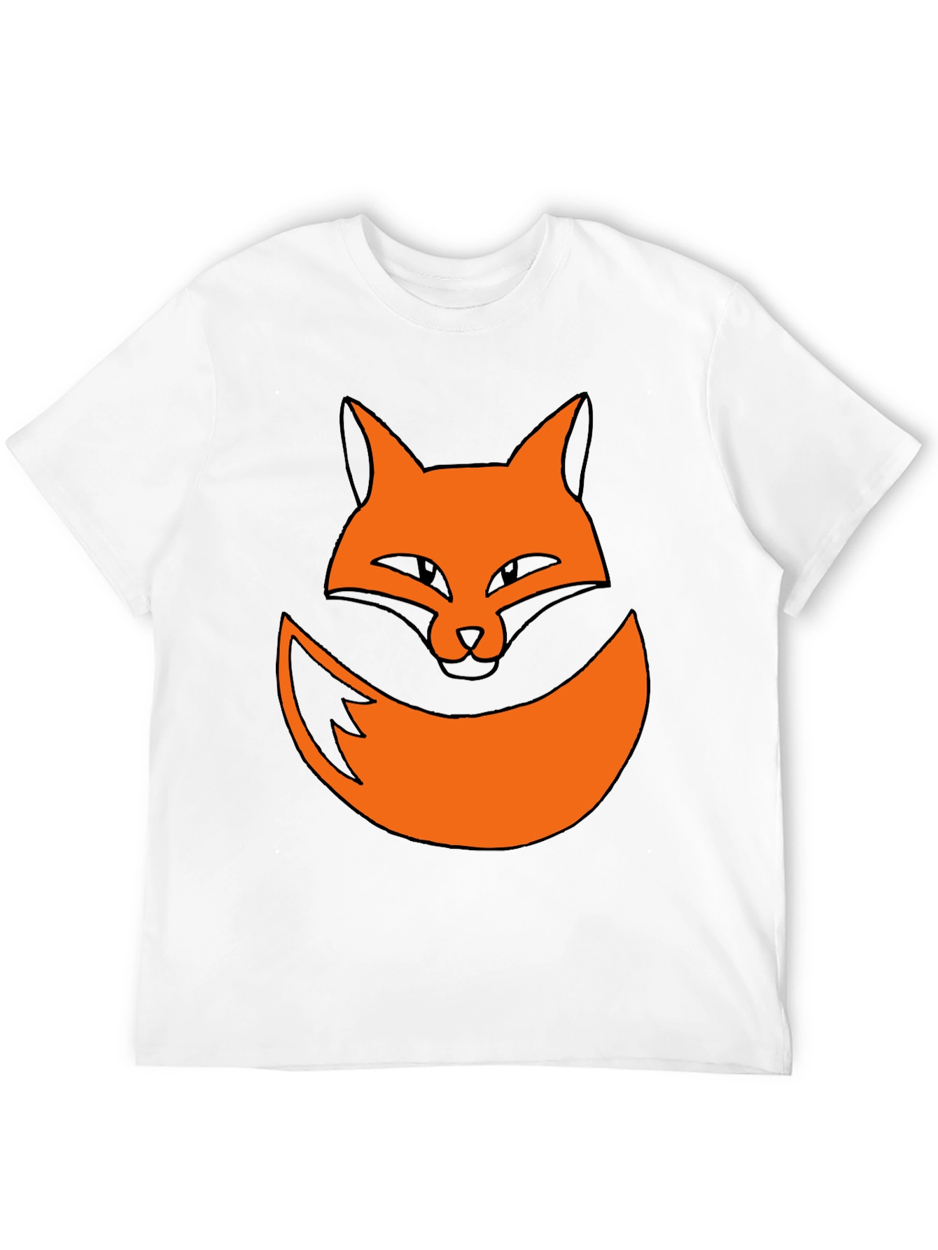Fox Graphic Tee - Black Cotton Casual Shirt