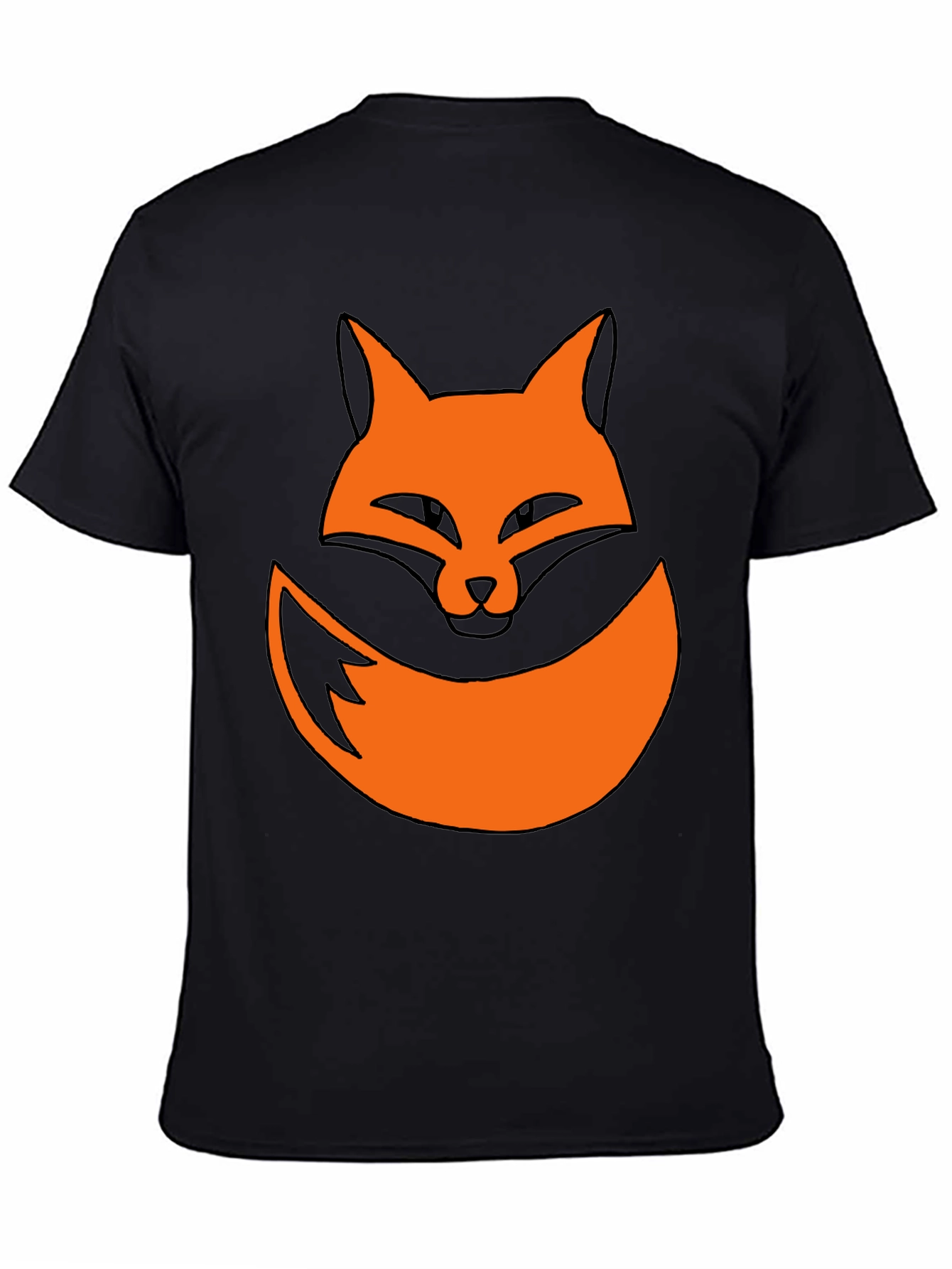 Fox Graphic Tee - Black Cotton Casual Shirt