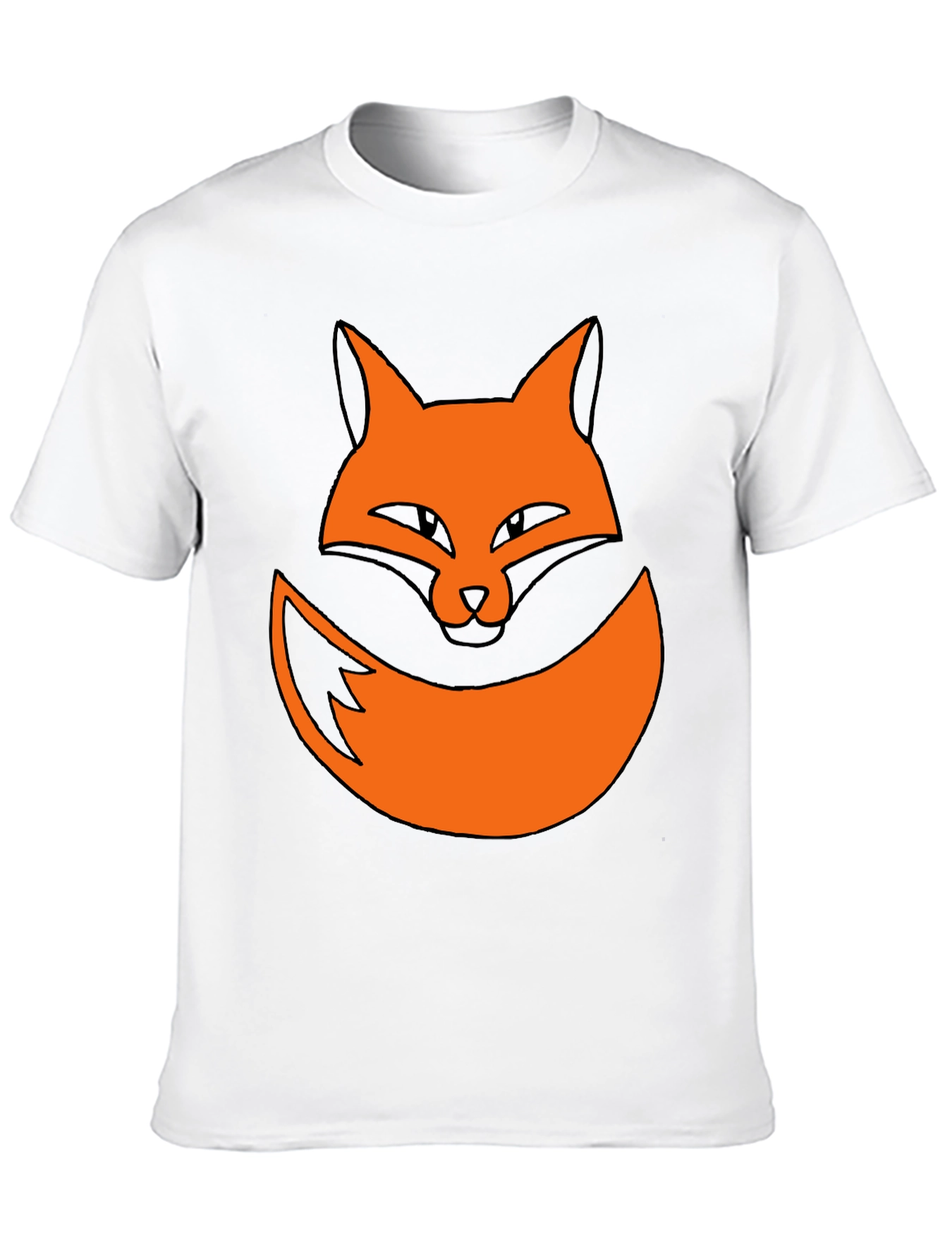 Fox Graphic Tee - Black Cotton Casual Shirt