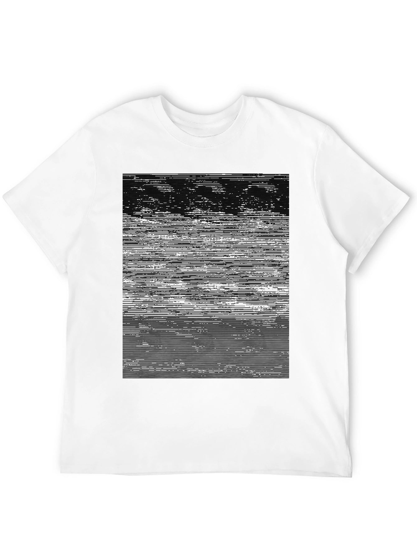Static Noise Graphic Black T-Shirt