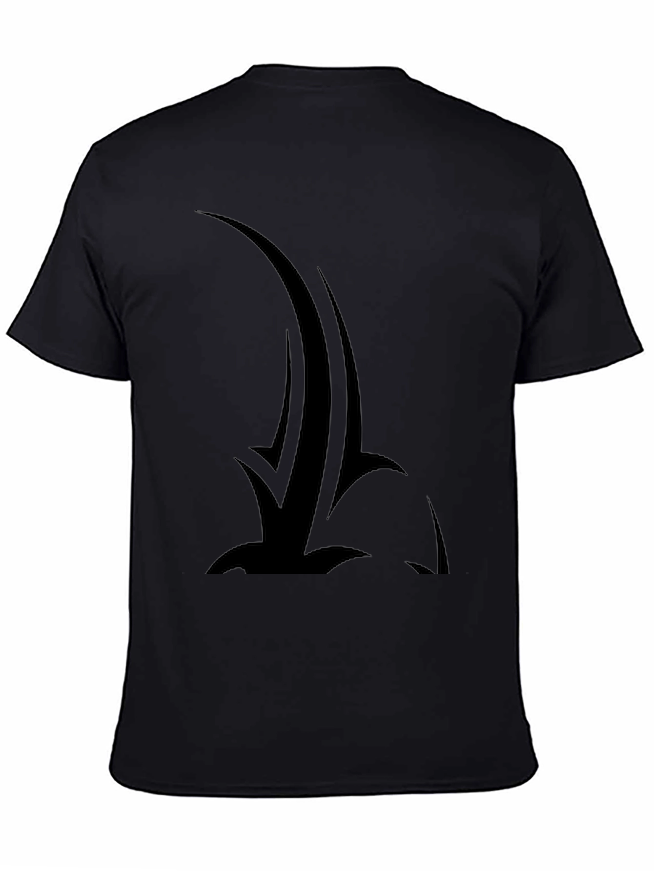 Black T-Shirt with Abstract Graphic Design