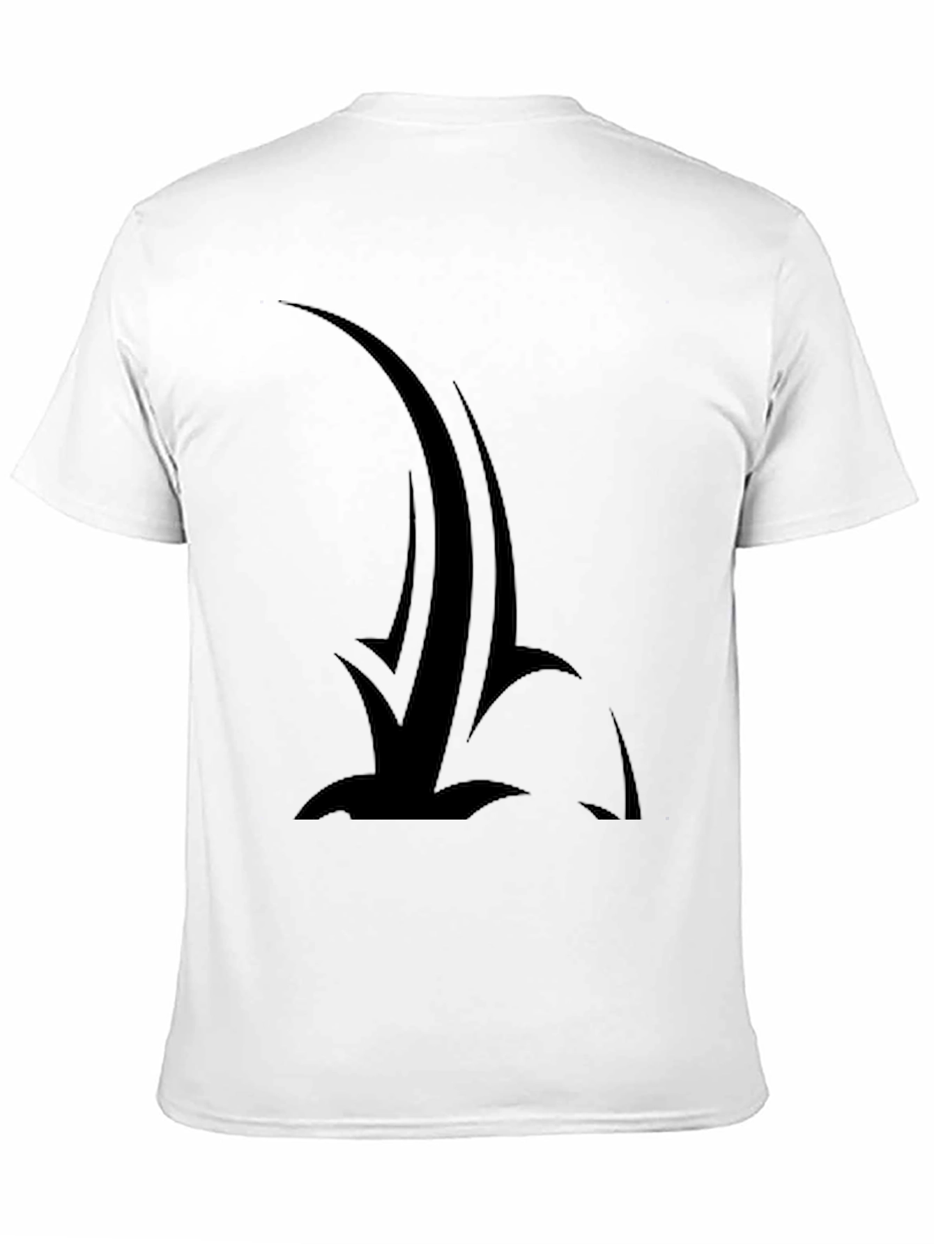 Black T-Shirt with Abstract Graphic Design
