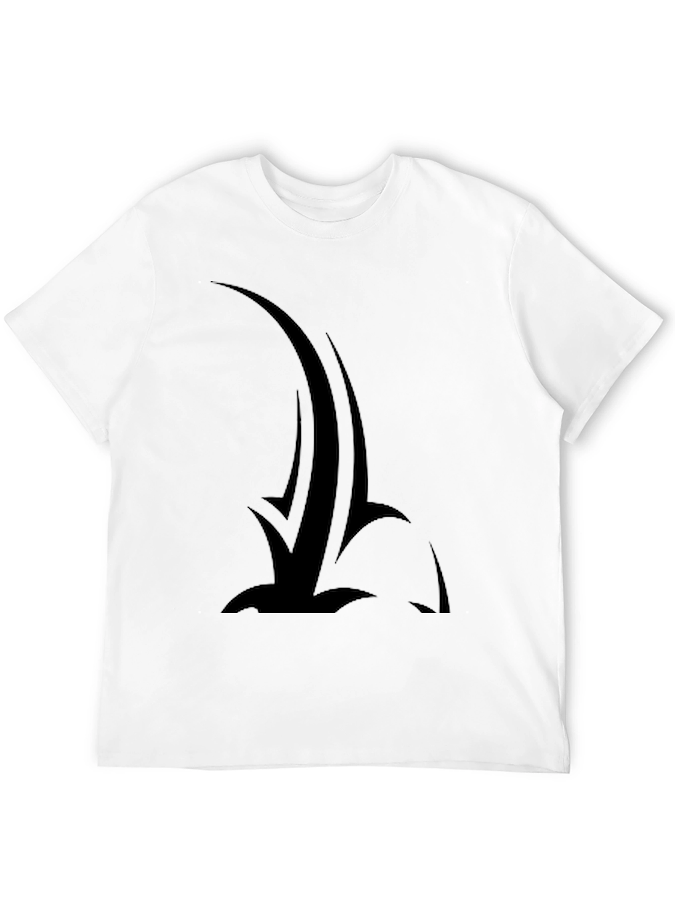 Black T-Shirt with Abstract Graphic Design