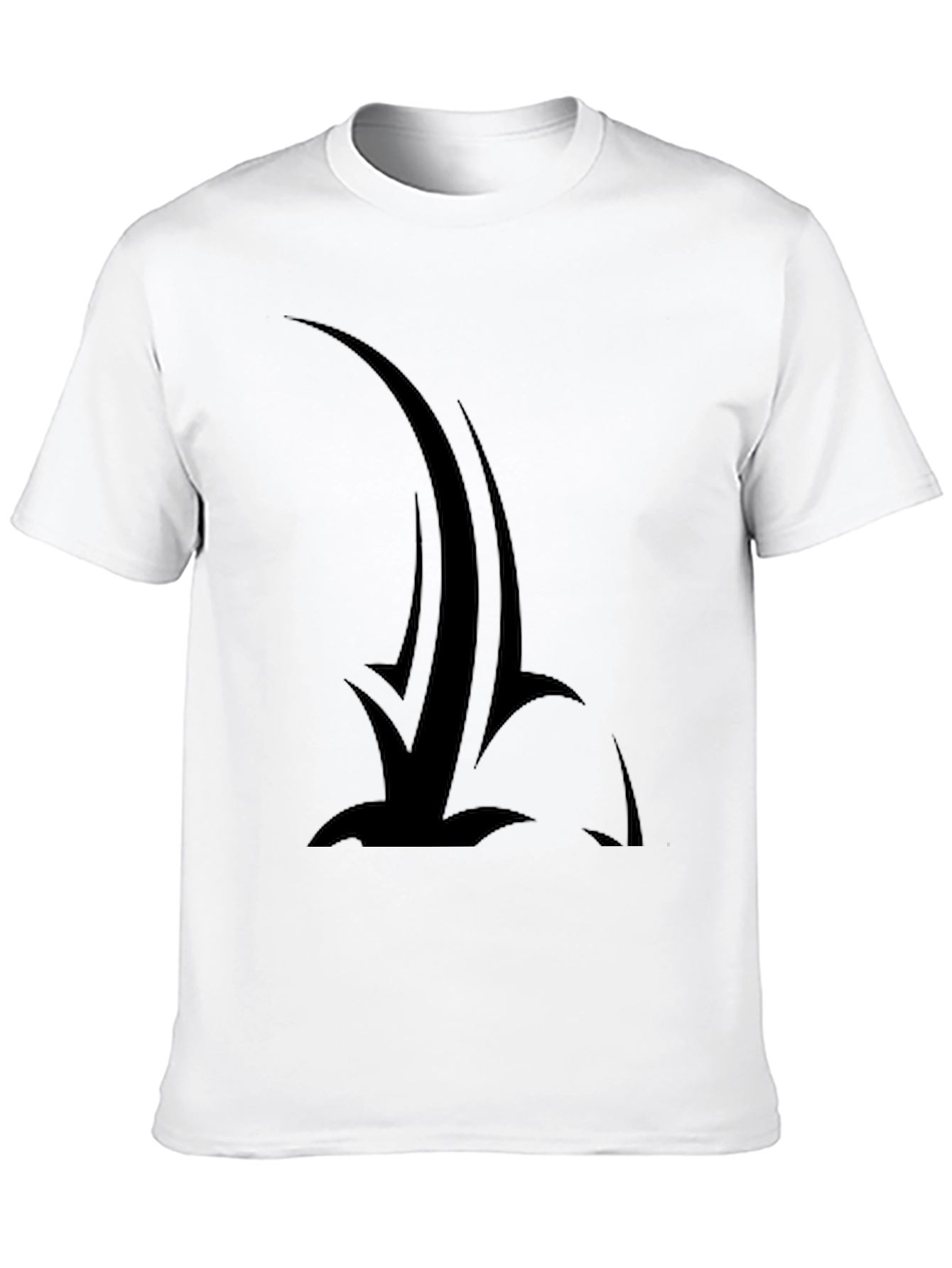 Black T-Shirt with Abstract Graphic Design