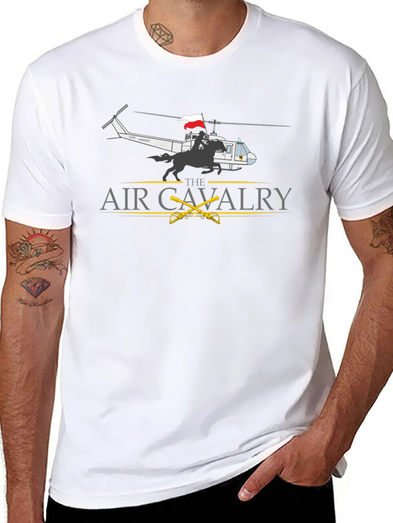 Air Cavalry T-Shirt - Helicopter Horseman Tee