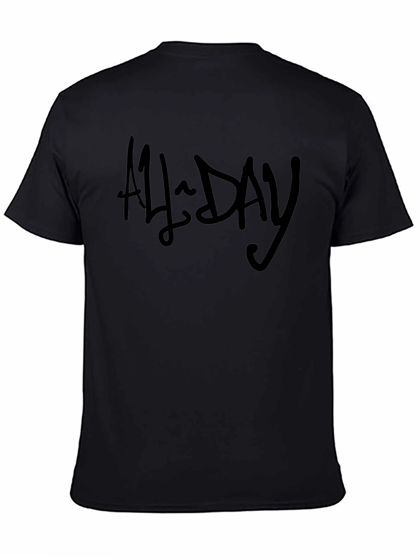 All Day Black Graphic T-Shirt