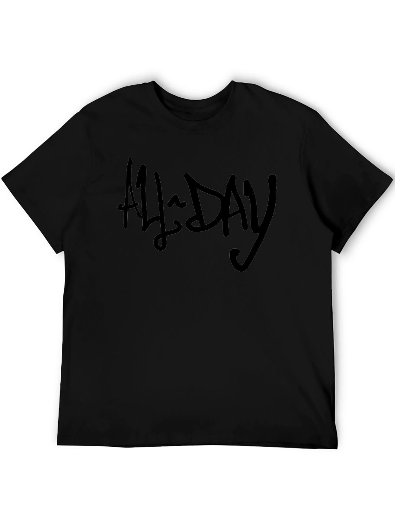 All Day Black Graphic T-Shirt