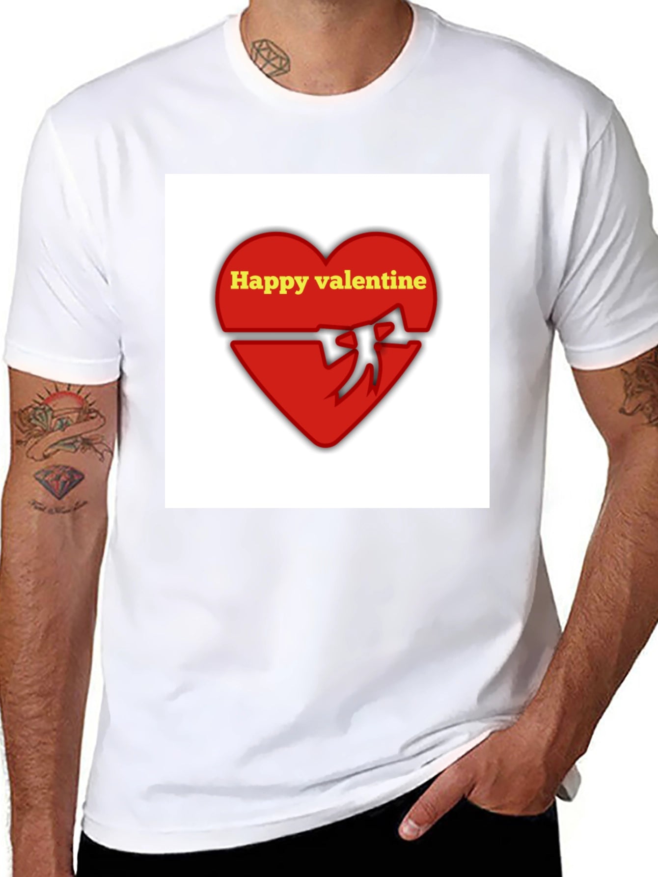 Happy Valentine T-Shirt: Red Heart Love Tee