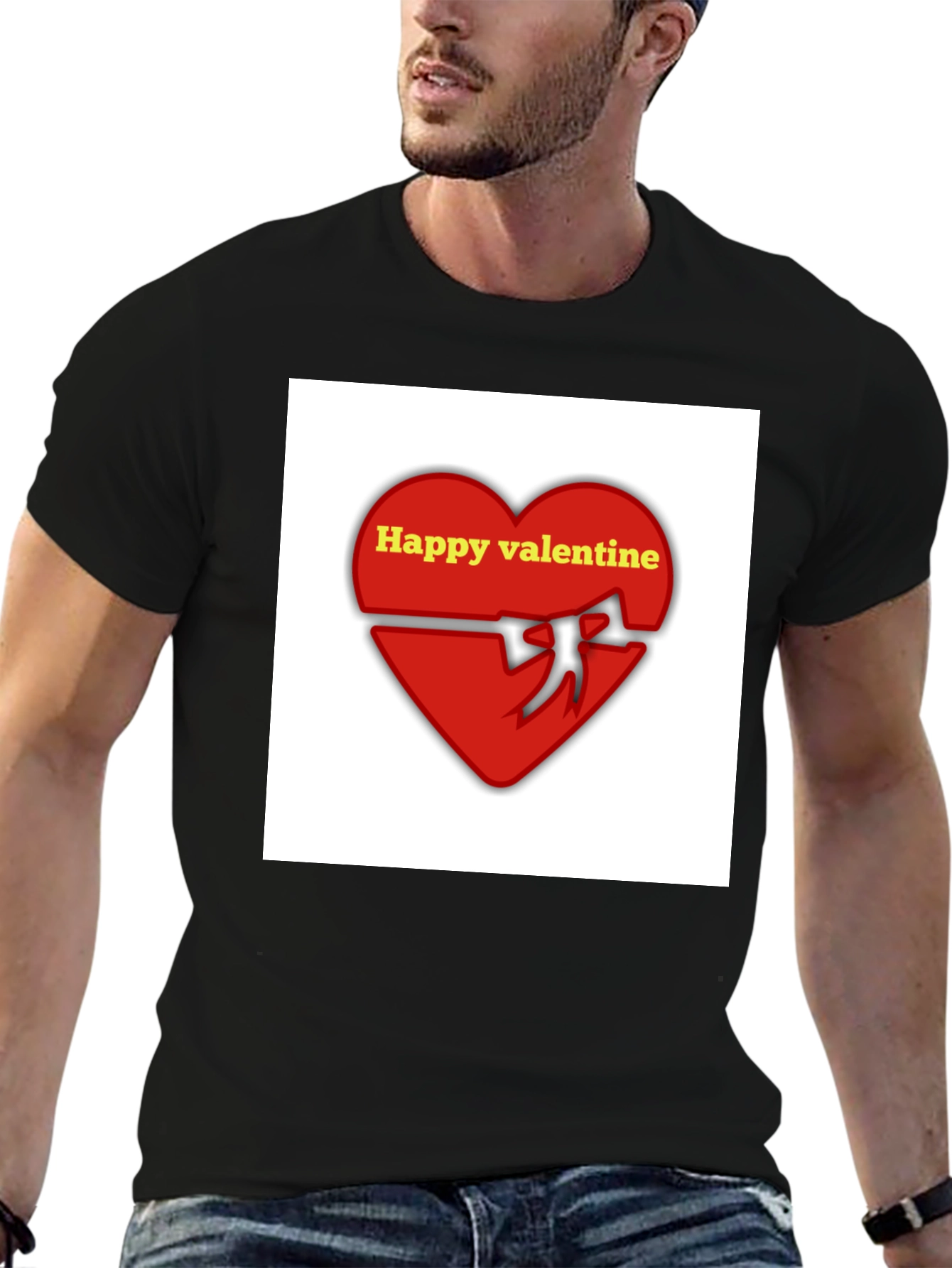 Happy Valentine T-Shirt: Red Heart Love Tee