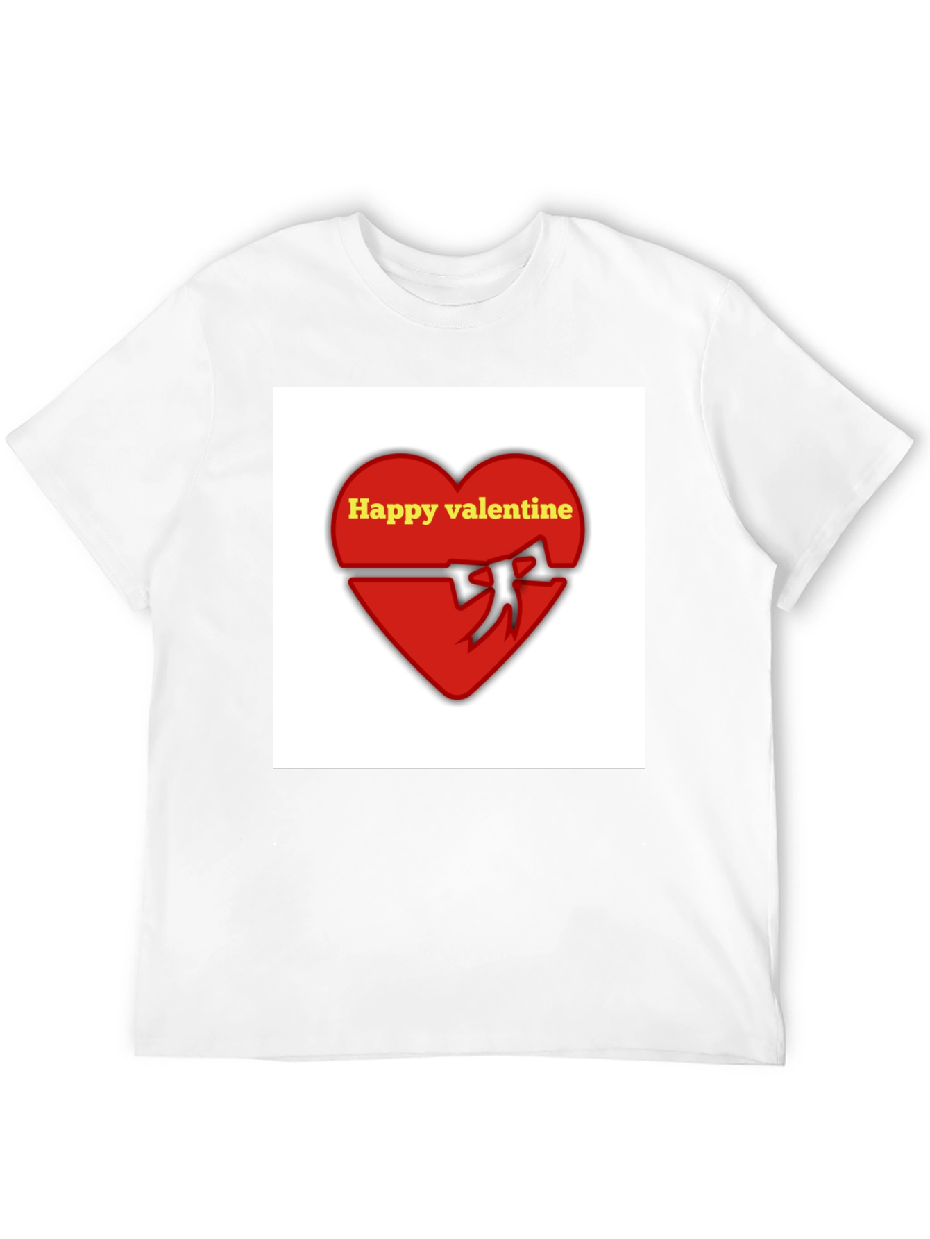 Happy Valentine T-Shirt: Red Heart Love Tee