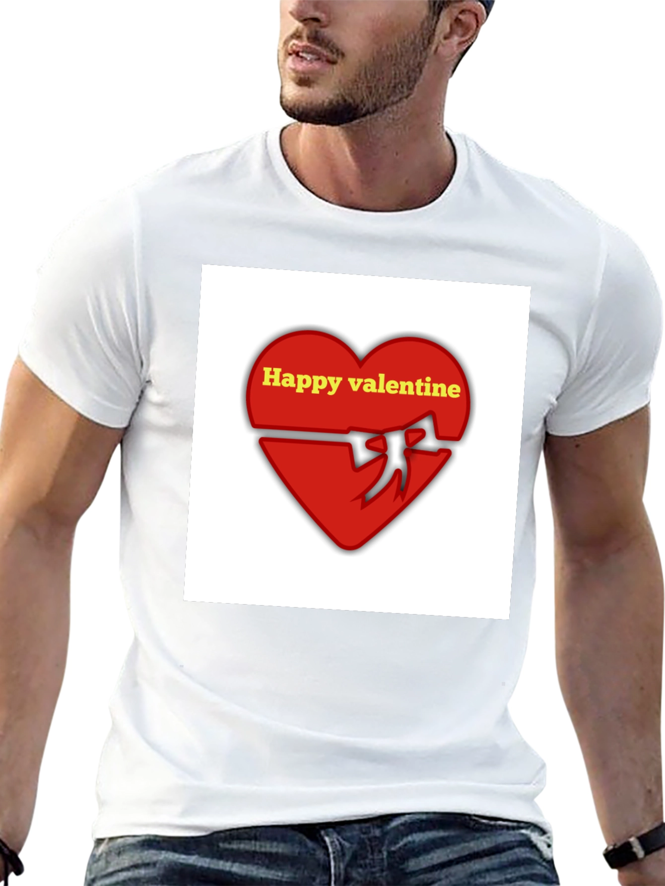 Happy Valentine T-Shirt: Red Heart Love Tee