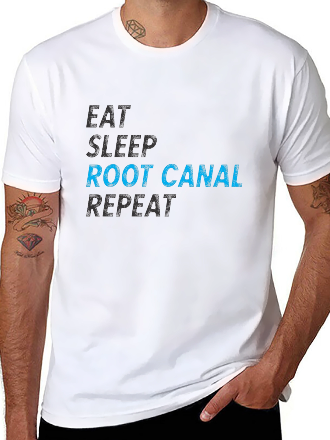 Eat Sleep Root Canal Repeat Graphic Tee