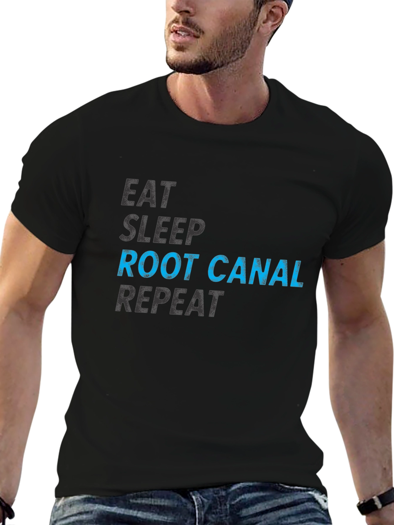 Eat Sleep Root Canal Repeat Graphic Tee