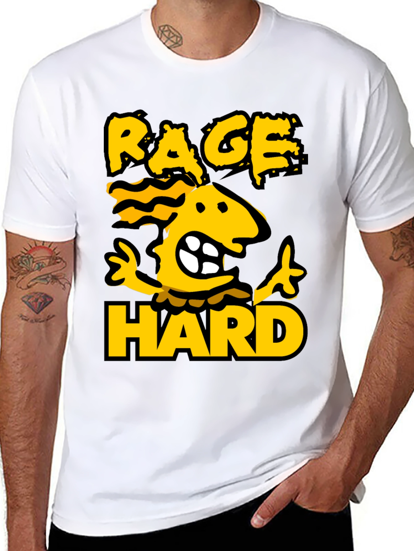 Rage Hard Black Graphic Tee