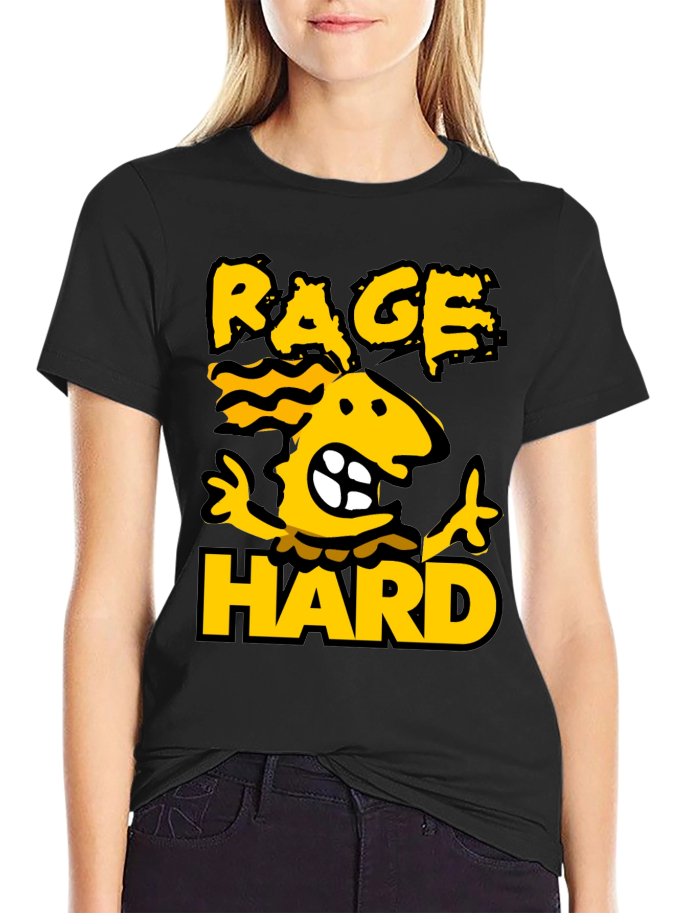 Rage Hard Black Graphic Tee