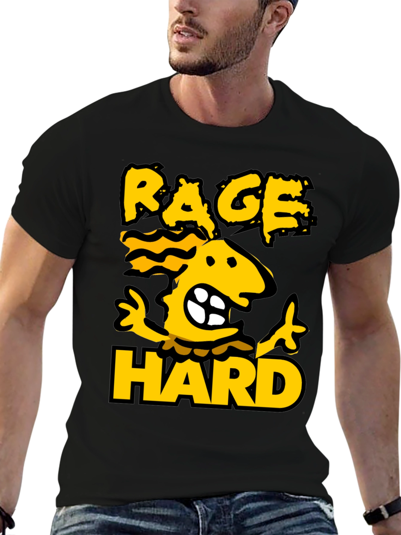 Rage Hard Black Graphic Tee