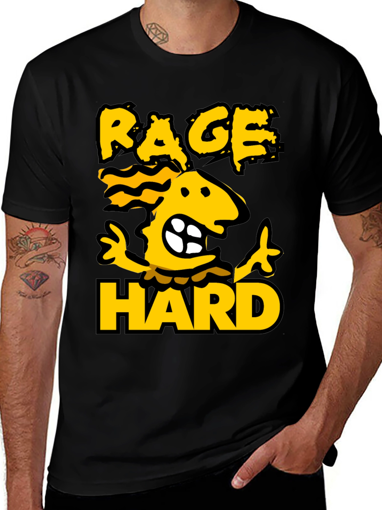 Rage Hard Black Graphic Tee