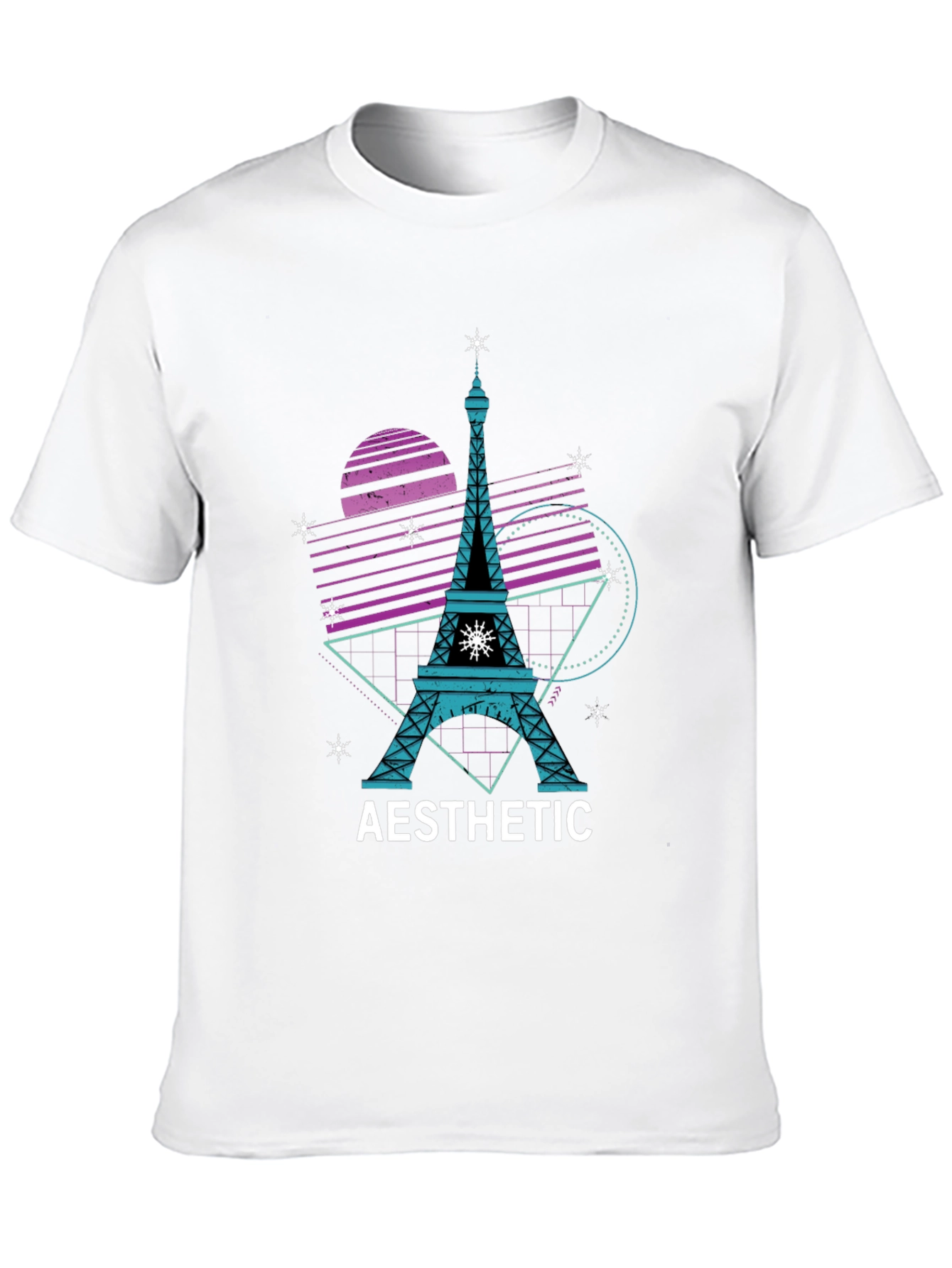 Aesthetic Eiffel Tower Black T-Shirt