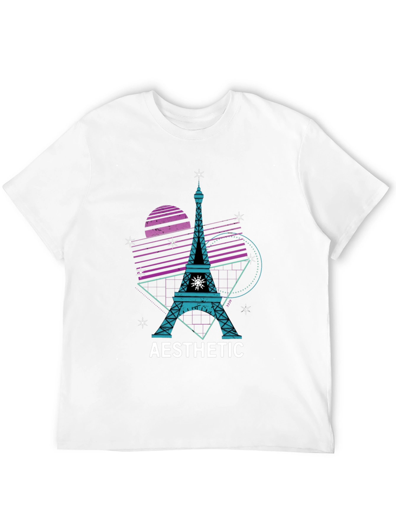 Aesthetic Eiffel Tower Black T-Shirt